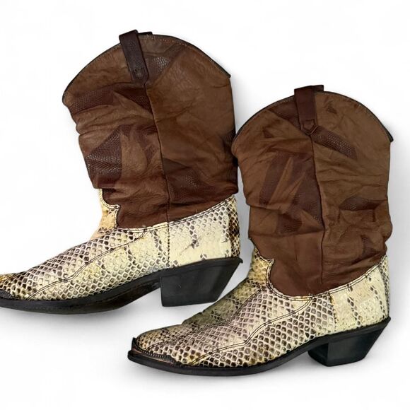 Dingo-1969 Women's Brown and Tan Boots - Picture 2 of 8